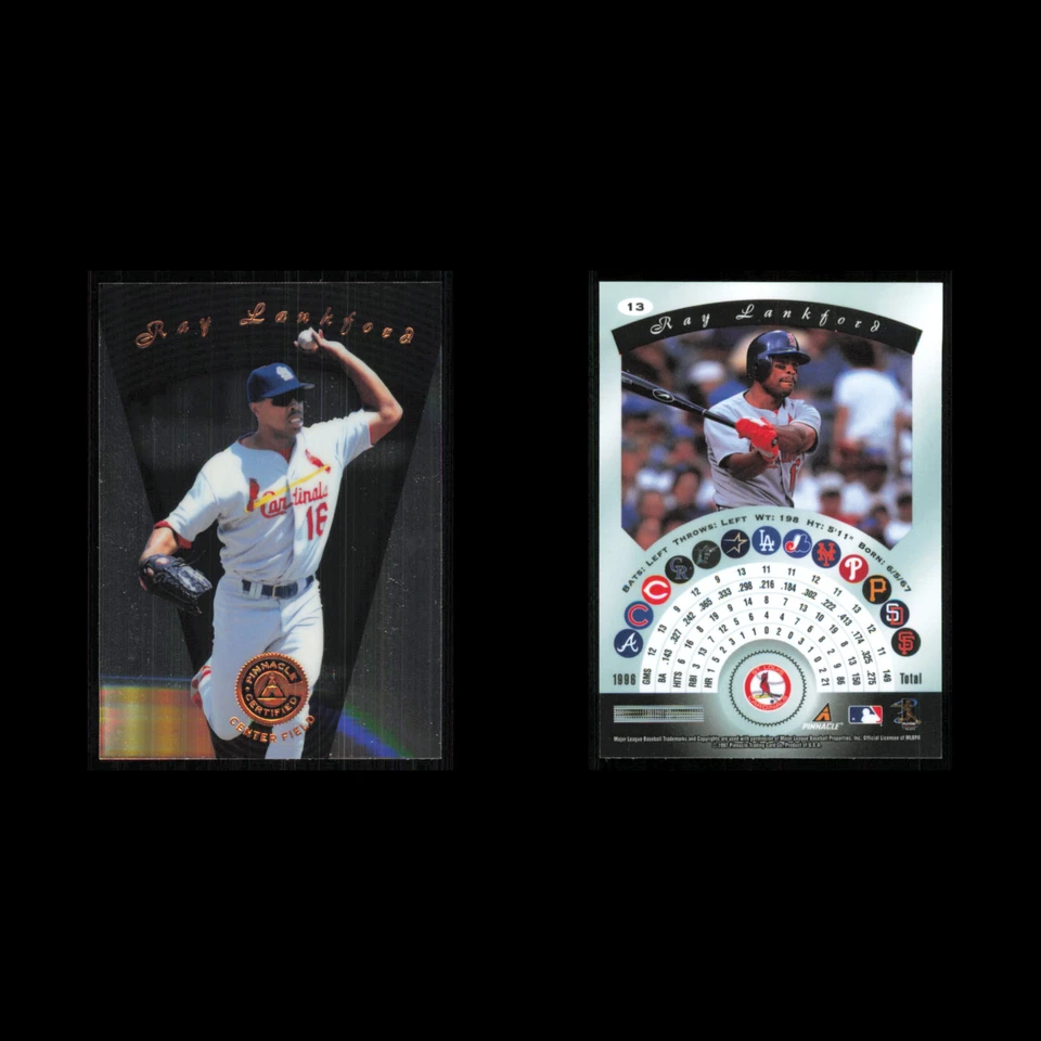 Ray Lankford #13 1997 Pinnacle Certified St. Louis Cardinals Baseball Card MLB - Image 3 of 3
