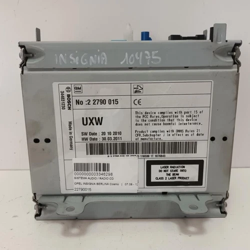 22790015 System Audio / Radio/CD für OPEL INSIGNIA BERLINA Cosmo 2011 3346298 - Bild 3 von 10