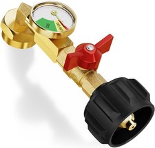 1Lb To 20Lb Tank Propane Refill Adapter With Gauge And ON-Off Control Valve USA