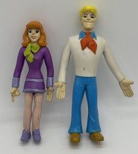 Hanna Barbera Scooby Doo Bendable Toy Figures 5" Daphne & Fred Figurines