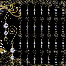 100 Pcs Ornament Hangers Tree Ornament Hooks Decorative Clear Acrylic Wire S Hoo