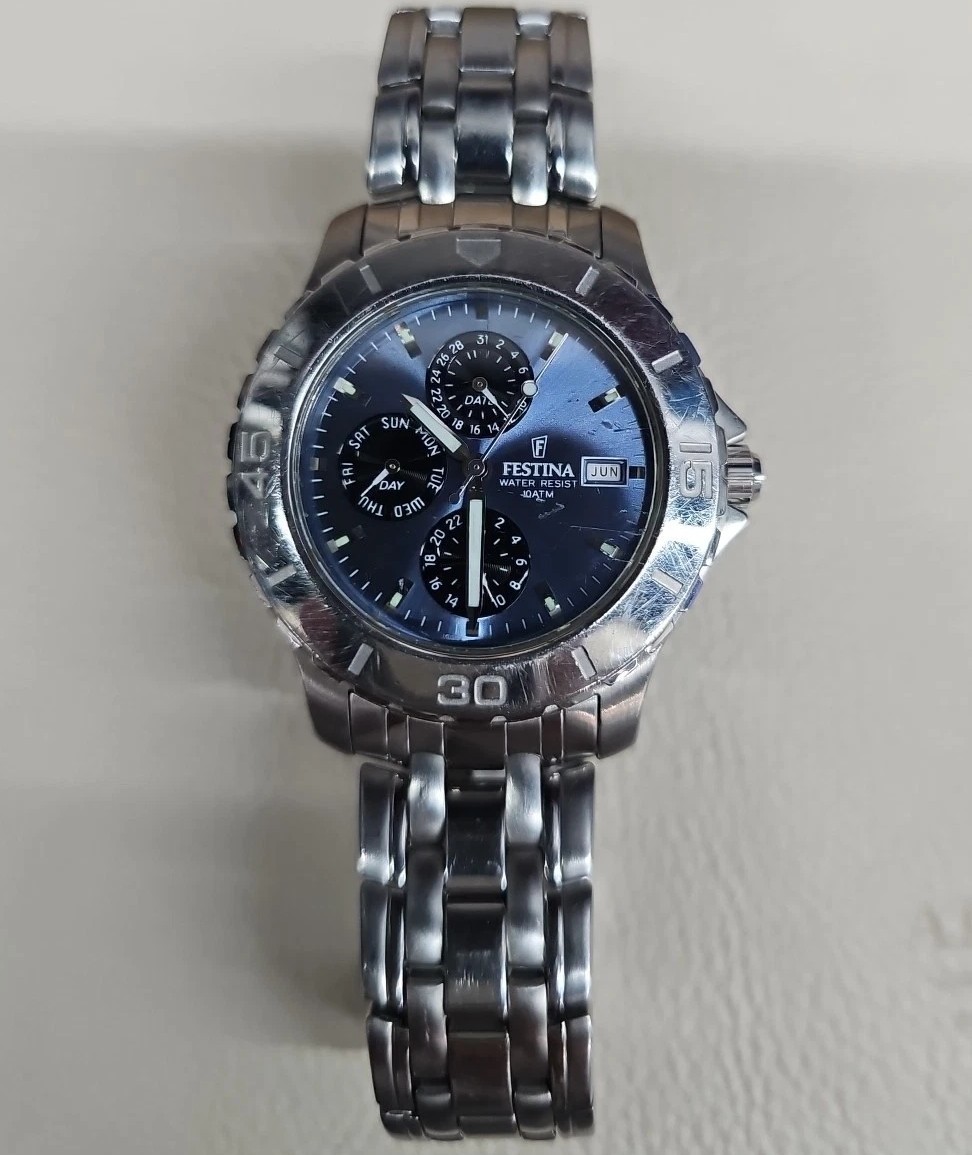 Festina 10 Atm Montre Festina Multi-function Red Dial Quartz Sport