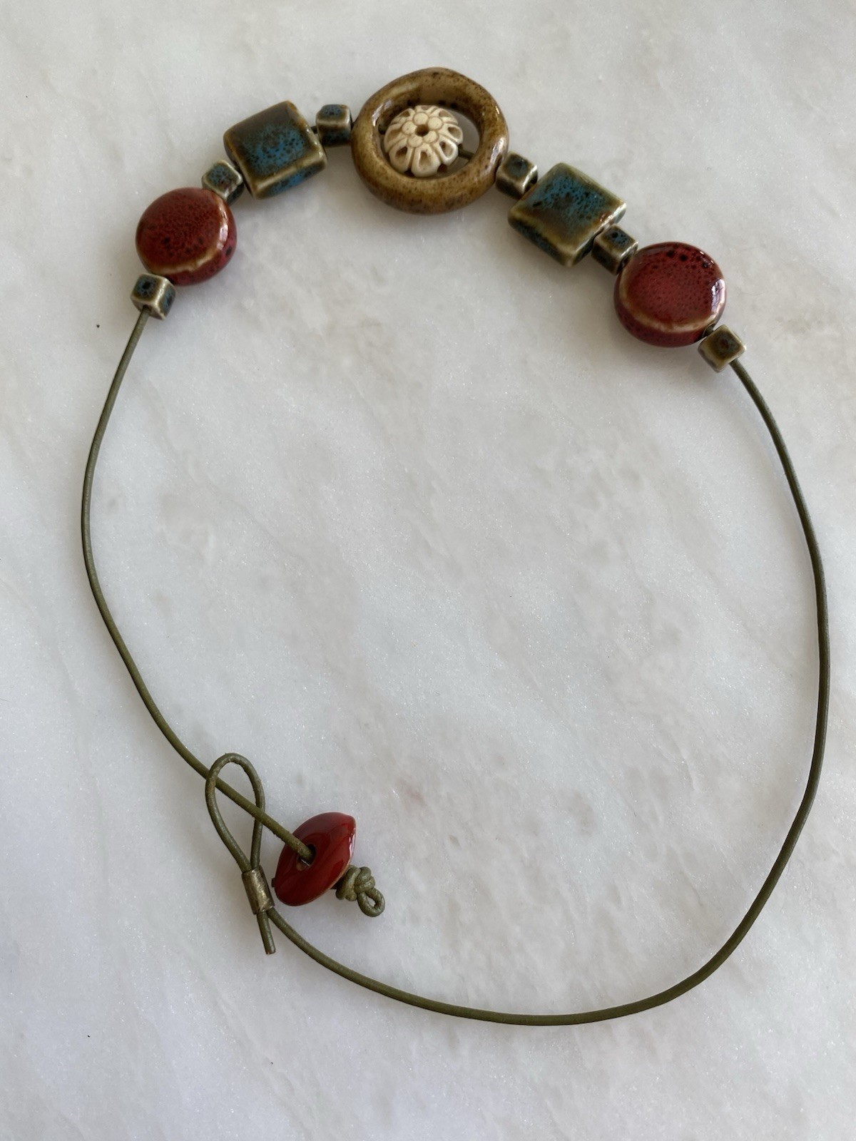 Boho Ceramic Necklace - image 3