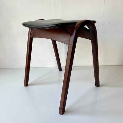 Isamu Kenmochi Akita Mokko No.202 Stool Vintage Bentwood Walnut Japan Mid Centur