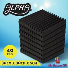 40pcs Alpha Studio Acoustic Foam Sound Absorbtion Proofing Panels Wedge