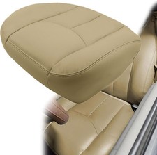Driver Side Bottom Leather Replacement Seat Cover Shale Light Neutral Tan