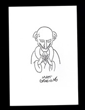 Matt Groening hand drawn & Signed sketch Mr Burns