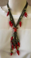 Vintage Necklace with Engraved Floral Heart P...