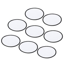 8St&uuml;ck Sublimations-Patch Leer, 8 cm/3,15" Stoff-B&uuml;gel-Patch zum Aufb&uuml;geln, Wei&szlig;
