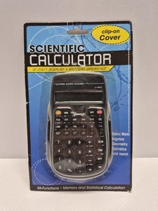 Calculatrice scientifique 10-Digit Affichage 56 Fonctions Clip-On Cover – Nouveau scellé