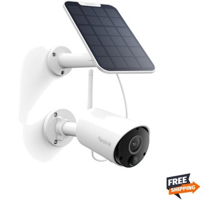 Argus Eco+Solar Panel 2K 5MP Solar Security Camera Outdoor for Home Surveilan...