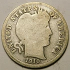 1910 P Barber Dime G-VG  90% Silver   "Actual Coin Pictured- Not Cleaned"