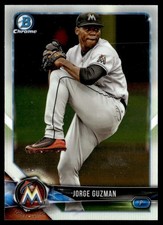 2018 Bowman Draft Chrome Jorge Guzman Miami Marlins #BDC-66