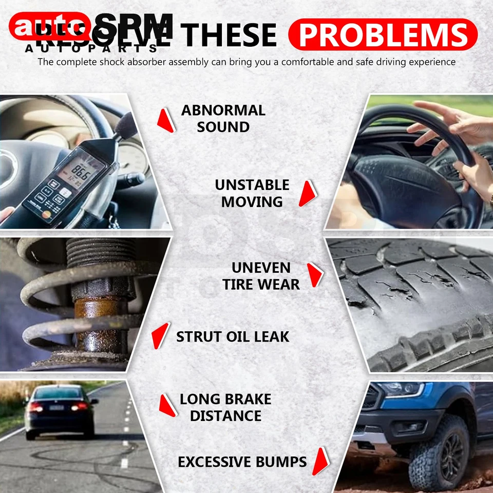 For 1991-2001 Jeep Cherokee Full Set of 4 Front Rear Shock Absorbers Foto 3 de 4