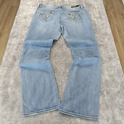 Vigoss Vintage Y2K Bootcut Jeans L Damen Denim 2000s Blau 