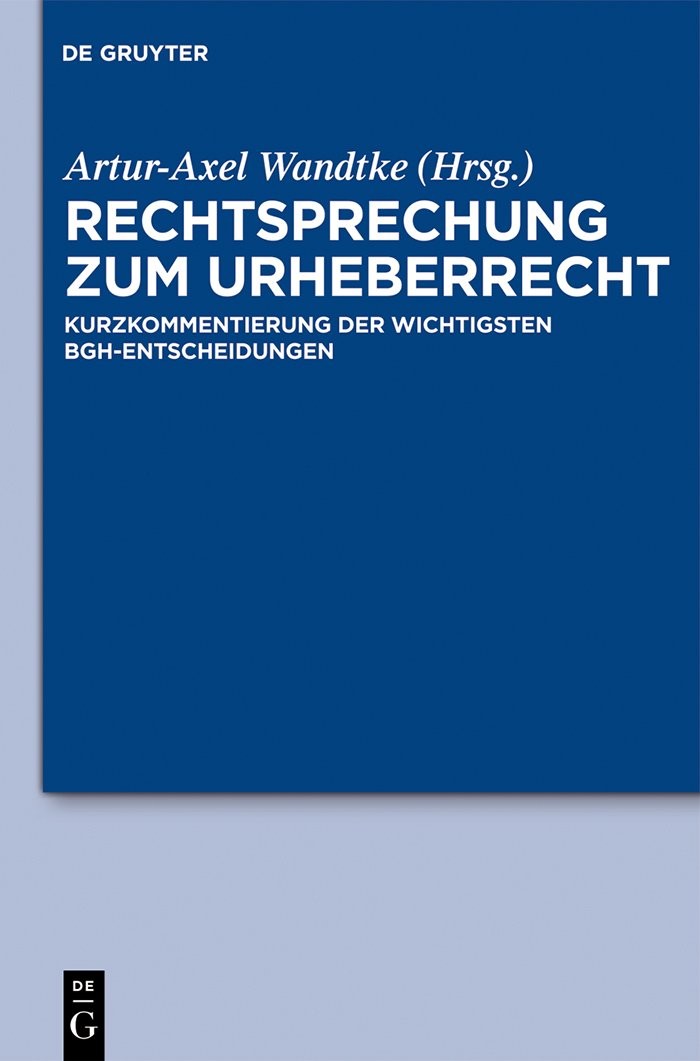 Rechtsprechung zum Urheberrecht (Hardback)