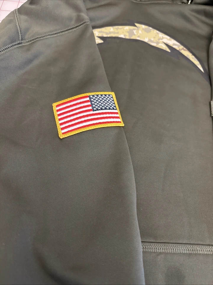 NFL Los Angeles Chargers Salute To Service Nike Therma 3xl sweatshirt Hoodie - Image 2 of 4
