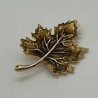 Napier Vintage Brooch Gold-Tone Maple Leaf Pin Costume Jewelry Elegant Design