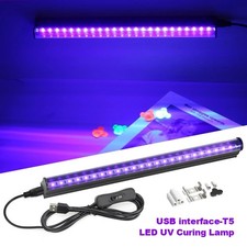 UV Black Light Bar Fixtures Ultraviolet Lamp Strip US Plug DJ Party Club 48LED