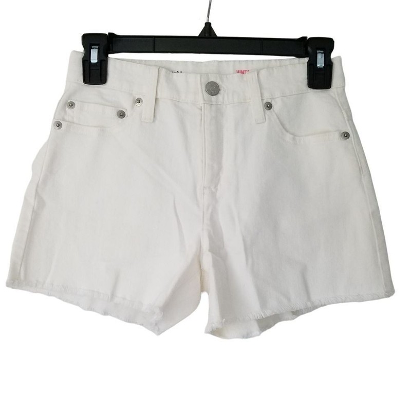 J. Crew Girls Frayed-Hem Denim Shorts Size 10 White NWT BF742