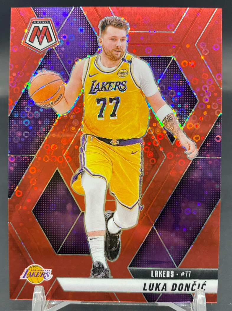 Luka Doncic 2024-25 Panini Mosaic 54/99 Red Disco Los Angeles Lakers #100