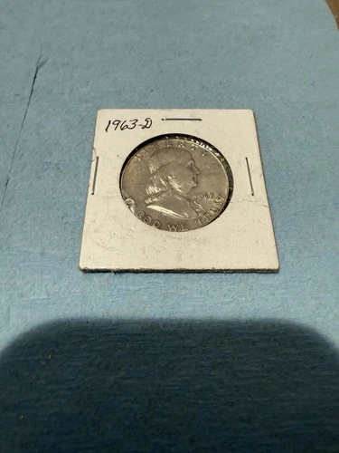 1963-D Franklin Half Dollar 50c 90% Not Graded Very Good