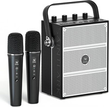 100W Powerful Voice Amplifier with 2 Wireless Microphones, Big Pro Sound Portabl