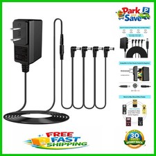 Lightweight 9V AC Power Supply for Guitar Effect Pedals with Daisy Chain Cables