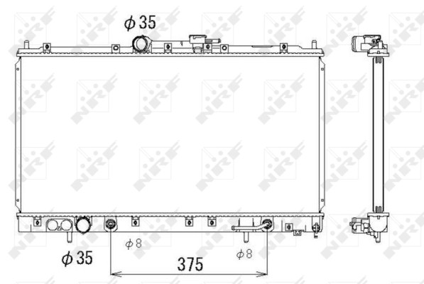 Radiateur moteur NRF 53313 pièce de rechange refroidissement auto pour MR212455