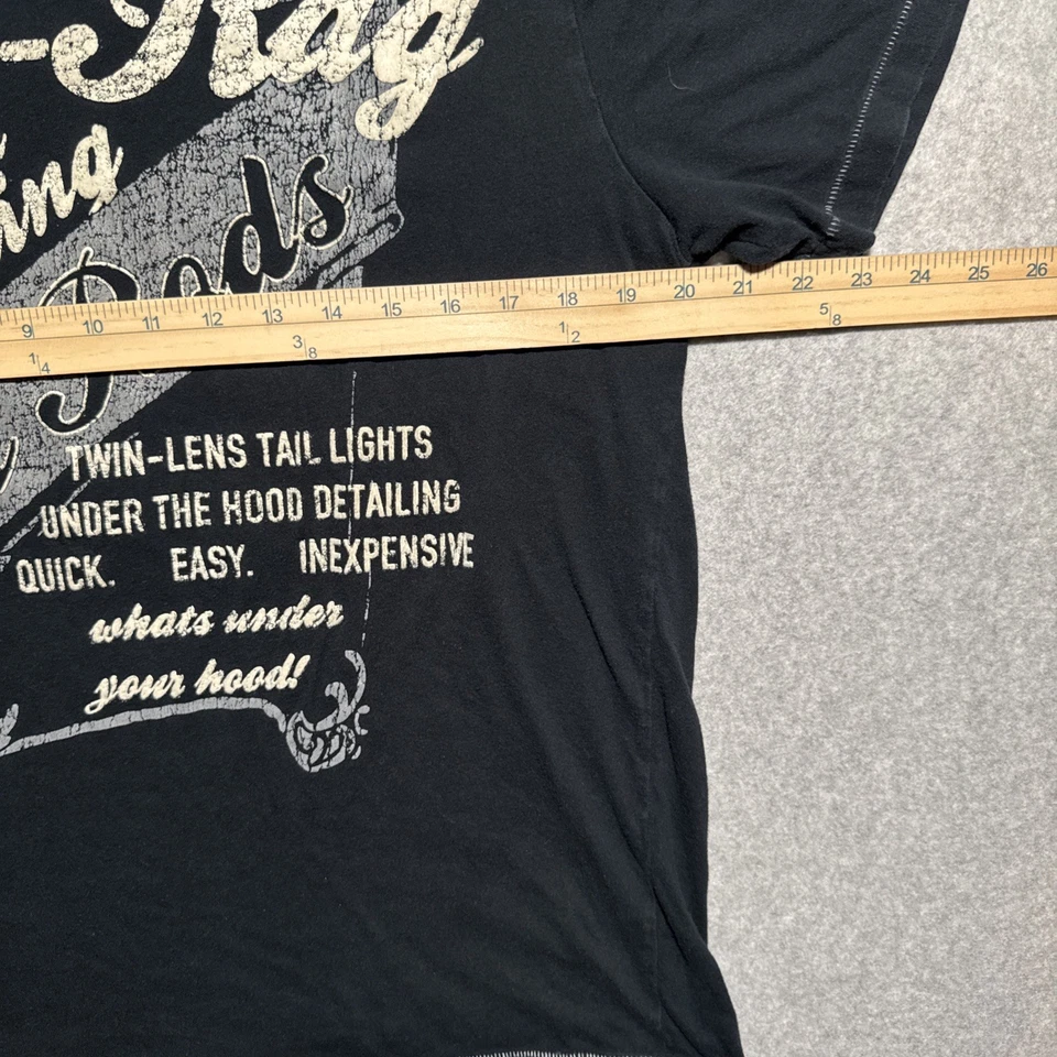 Camiseta De Colección Y2K American Rag Grande Manga Corta Hot Rods Detalle del Cliente Foto 3 de 4