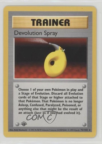 Devolution Spray Shadowless 1st Ed. Pokemon Base Set #72 1999