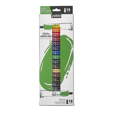 PEBEO Studio Acrylics Acrylfarben-Set Profiqualität 18x12ml Tuben