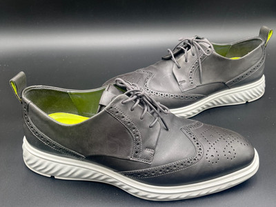 ECCO Men's St.1 Hybrid Lite Brogue Wingtip Oxford Magnet Gray Shoe Size 13