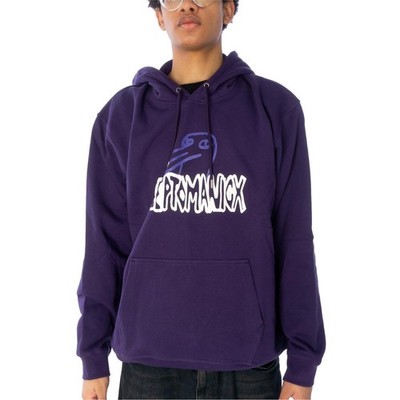 Cleptomanicx Krooked Gulls Hoodie Herren Kapuzenpullover Gothic Grape 46310