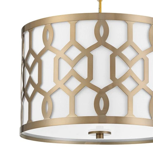 Crystorama Jennings 18 1/4" Wide Aged Brass Drum Pendant Light - Picture 6 of 8