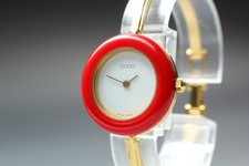 GUCCI 11/12.2 Change Bezel Gold Quartz Women's Watch Vintage [Near MINT]