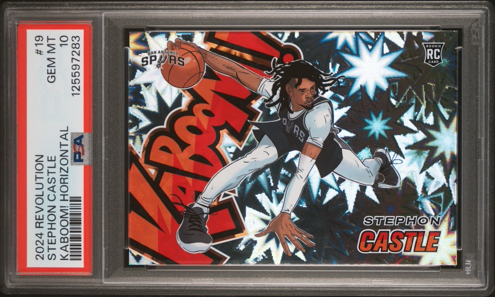 2024-25 Panini Revolution - Kaboom!  Horizontal #19 Rookie Stephon Castle PSA 10