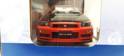 Nissan Skyline R34 GTR Active Red Rosso 1999 Solido 1:18 Nuovo 1/18 - Foto 12 di 13