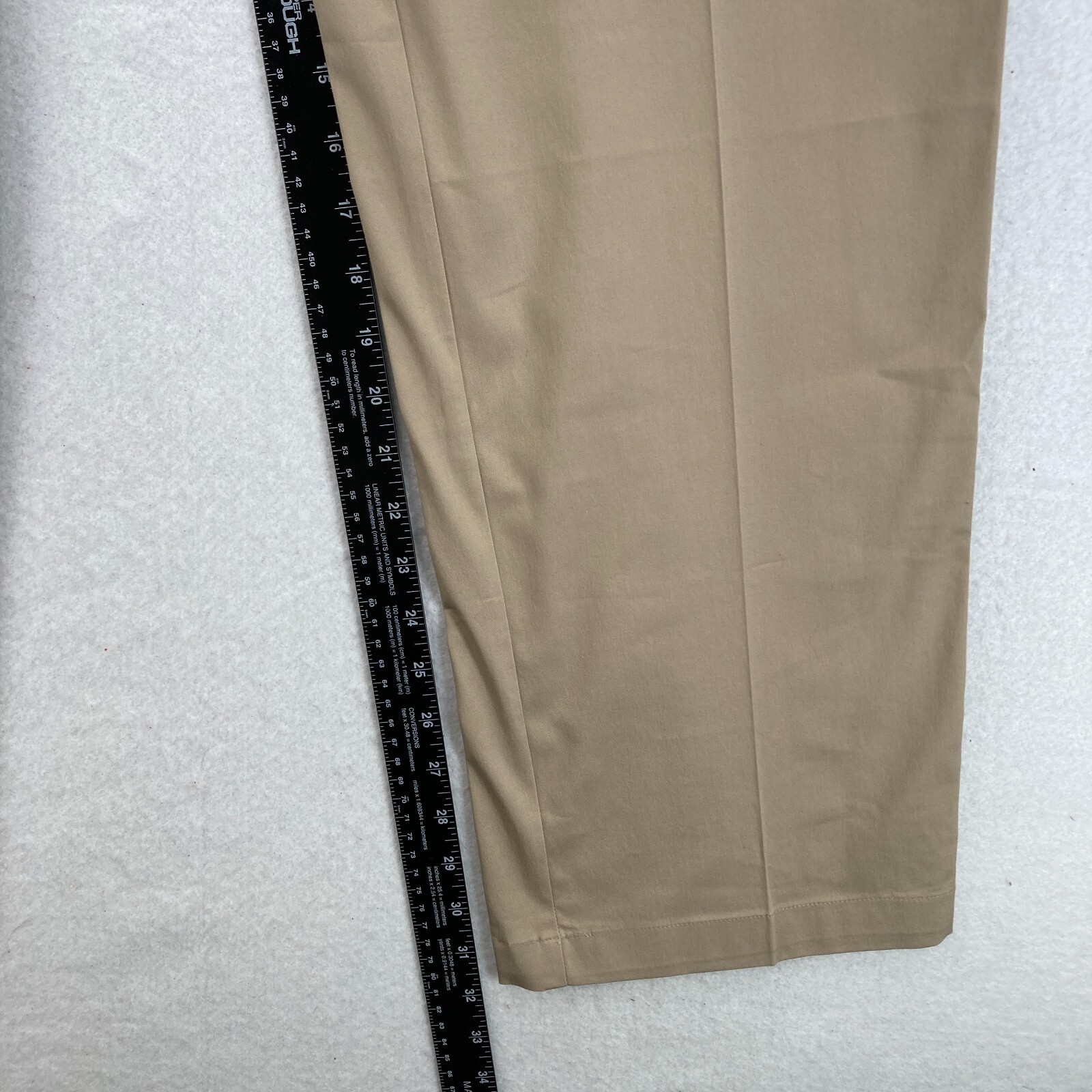 Dunning Mens 40x32 Brown Stretch Fabric Golf Pants Mid Rise Flat Front