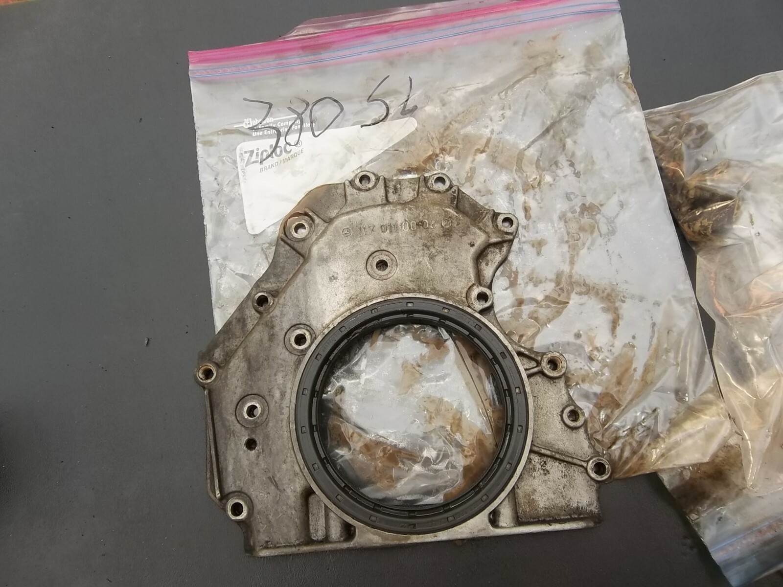 380 SL Mercedes rear main seal cover 117 011 00 08 eBay
