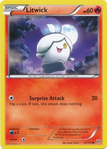 Pokemon - Litwick - 21/135 - Common - BW Plasma Storm - NM