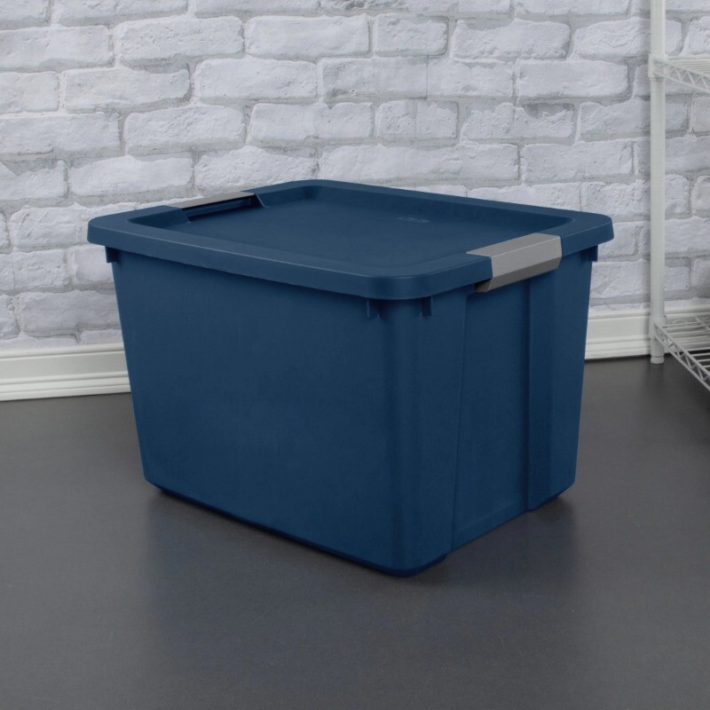 Sterilite Large Storage Bin, 20 Gallon Plastic Storage Container with Latch Lid