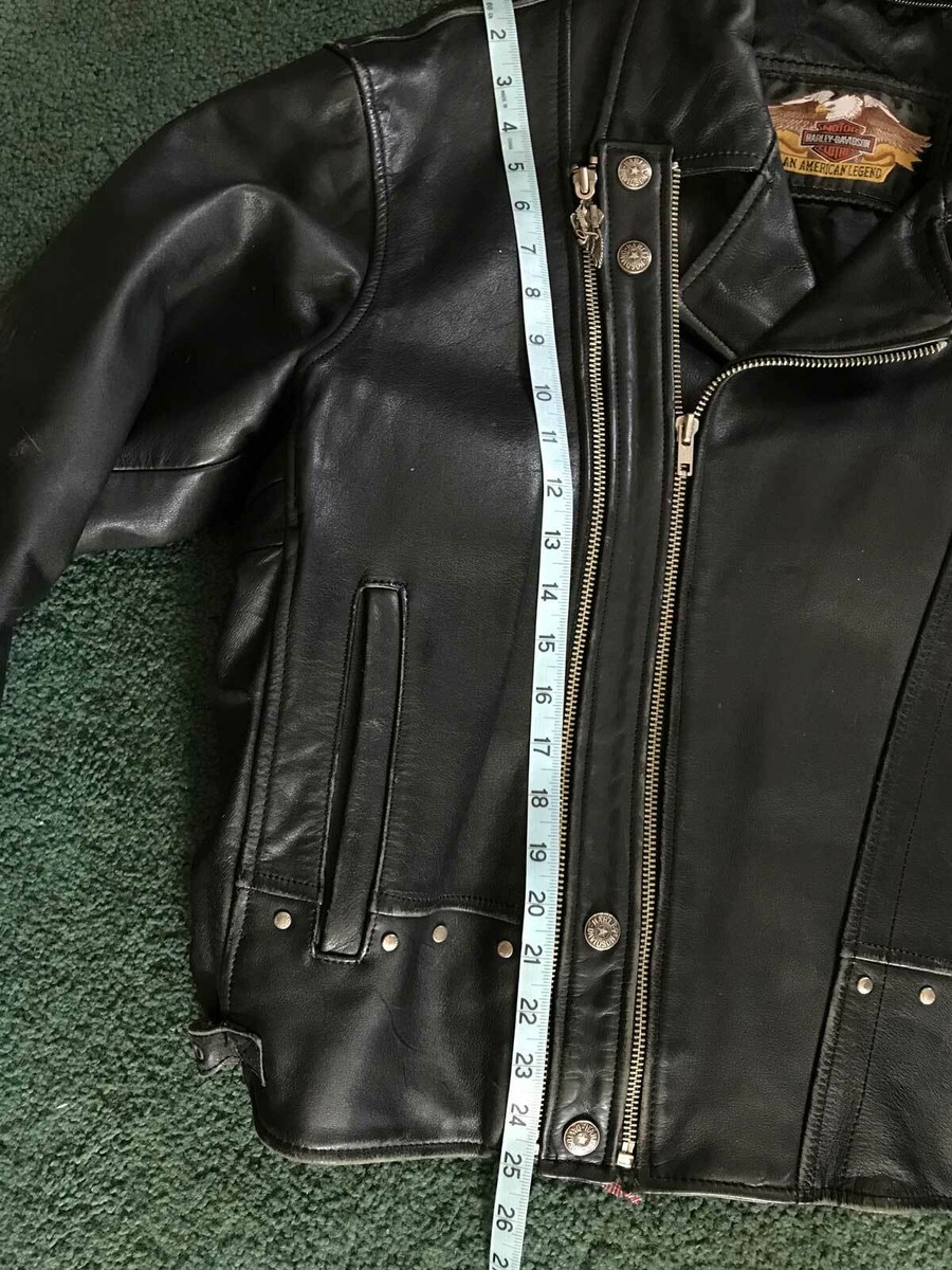 Vtg Harley Davidson Black Leather Biker Jacket Heavy Duty Vtg Harley Davidson Black Leather Biker Jacket Heavy Duty