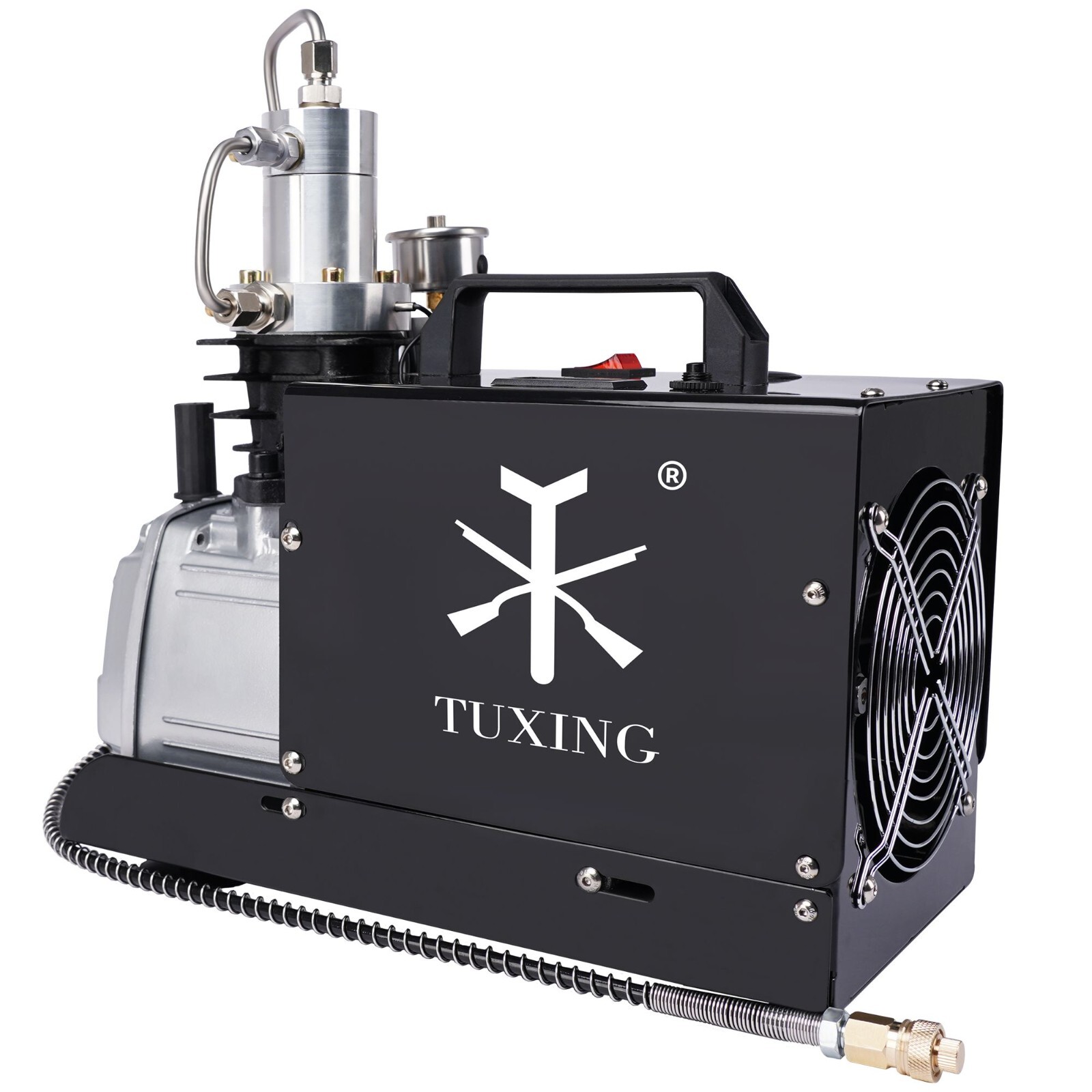 TUXING 4500Psi/300Bar Pcp Air Compressor Auto Stop High Pressure Air Pump 110V
