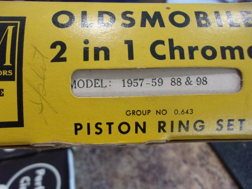 Juego de anillos de pistón NOS GM 573033 Oldsmobile 57-58 All; 59-60 "88" 2 en 1 PC cromado Foto 2 de 4