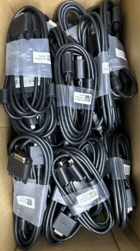 LOT OF (5) NEW DELL 6FT HD 15-pin Male-Male VGA Monitor Laptop Cable 5KL2H06509 - Picture 1 of 24