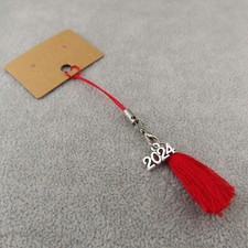 Class of 2024 RED TASSEL Cell Phone Charm Graduation Gift School Pride '24 Grad
