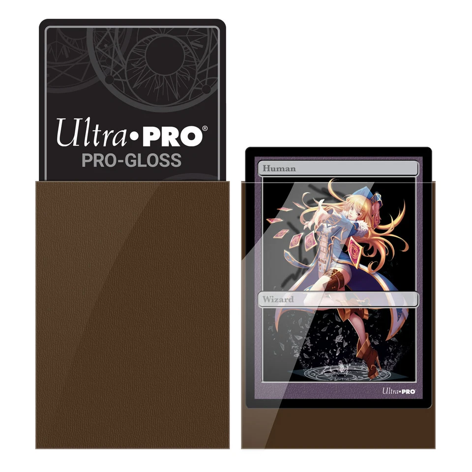 60 Ultra Pro Small GLOSS BROWN DECK PROTECTOR Card Sleeves Yugioh ccg tcg - Image 3 of 3