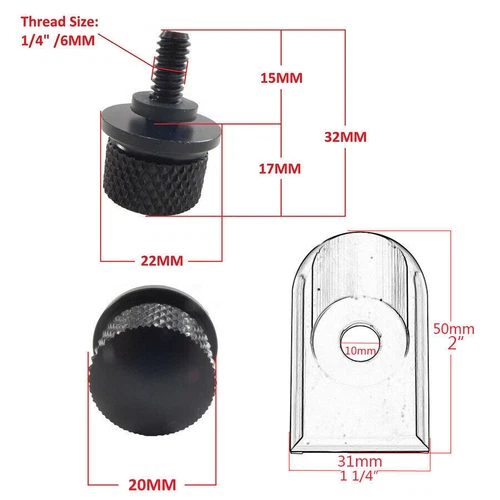Para Harley Softail Sportster Guardabarros Trasero Asiento Perno Tuerca Perilla Montaje Tornillo Negro - Imagen 6 de 11