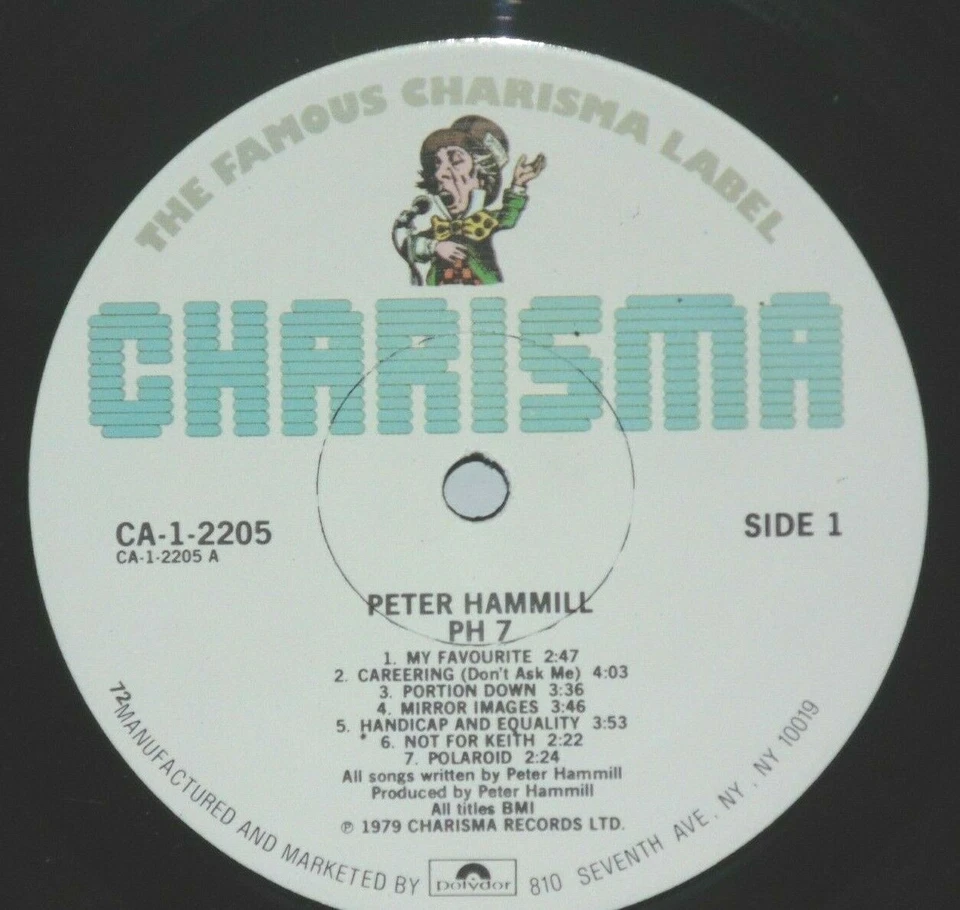 PETER HAMMILL pH7 LP 1979 Charisma Plays Well CA12205 Van Der Graaf Generator  - Image 2 of 4